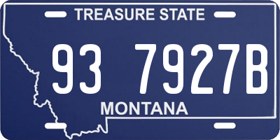 MT license plate 937927B