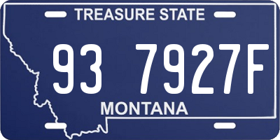 MT license plate 937927F