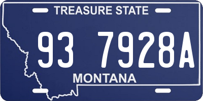 MT license plate 937928A