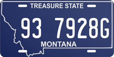 MT license plate 937928G