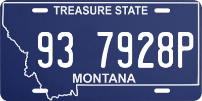 MT license plate 937928P