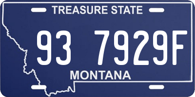MT license plate 937929F