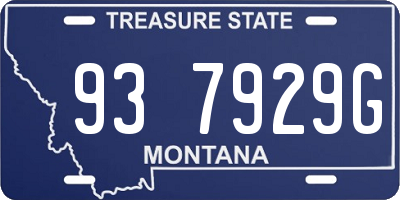 MT license plate 937929G