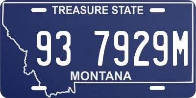 MT license plate 937929M