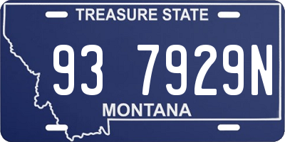 MT license plate 937929N