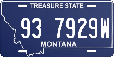 MT license plate 937929W