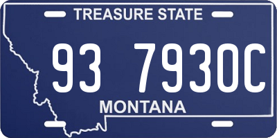MT license plate 937930C