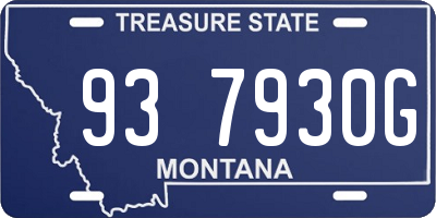 MT license plate 937930G