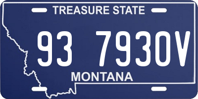 MT license plate 937930V