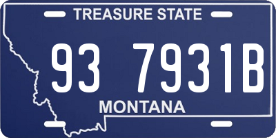 MT license plate 937931B