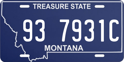 MT license plate 937931C