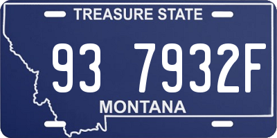 MT license plate 937932F