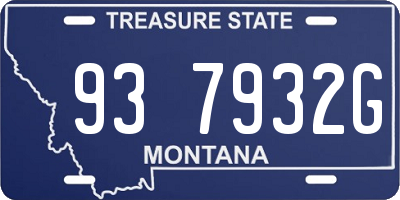 MT license plate 937932G