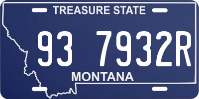 MT license plate 937932R