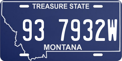 MT license plate 937932W