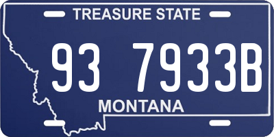 MT license plate 937933B