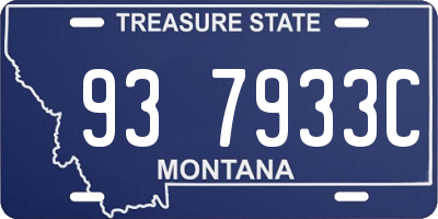MT license plate 937933C