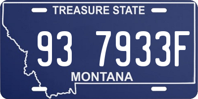 MT license plate 937933F