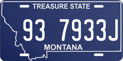 MT license plate 937933J