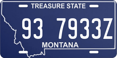 MT license plate 937933Z