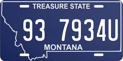 MT license plate 937934U