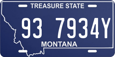 MT license plate 937934Y