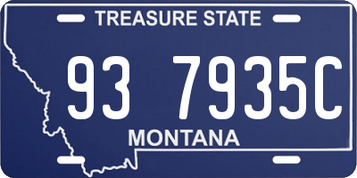 MT license plate 937935C