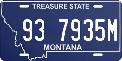 MT license plate 937935M