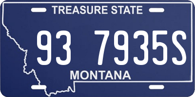 MT license plate 937935S