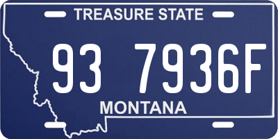 MT license plate 937936F