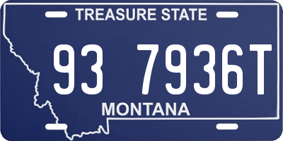MT license plate 937936T