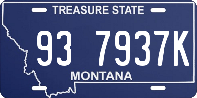 MT license plate 937937K