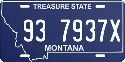 MT license plate 937937X