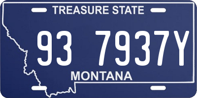 MT license plate 937937Y