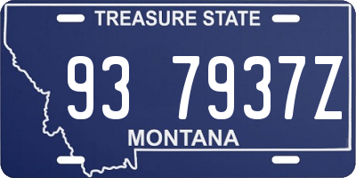 MT license plate 937937Z