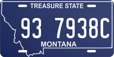 MT license plate 937938C