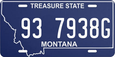 MT license plate 937938G