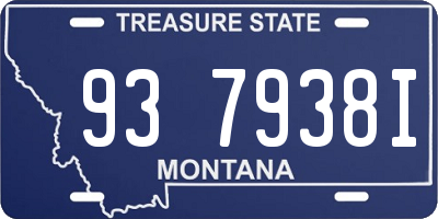 MT license plate 937938I
