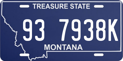MT license plate 937938K