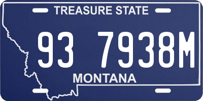 MT license plate 937938M