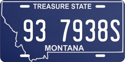 MT license plate 937938S