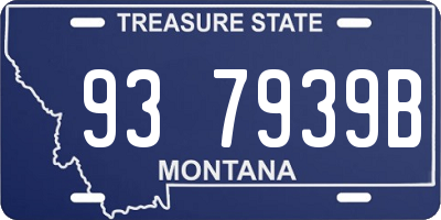 MT license plate 937939B
