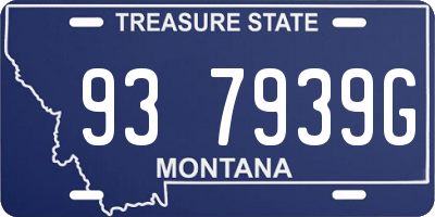 MT license plate 937939G