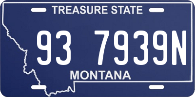 MT license plate 937939N