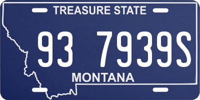 MT license plate 937939S