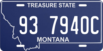 MT license plate 937940C