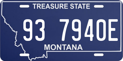 MT license plate 937940E