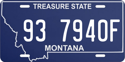 MT license plate 937940F