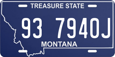 MT license plate 937940J