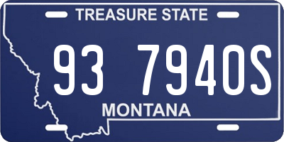 MT license plate 937940S